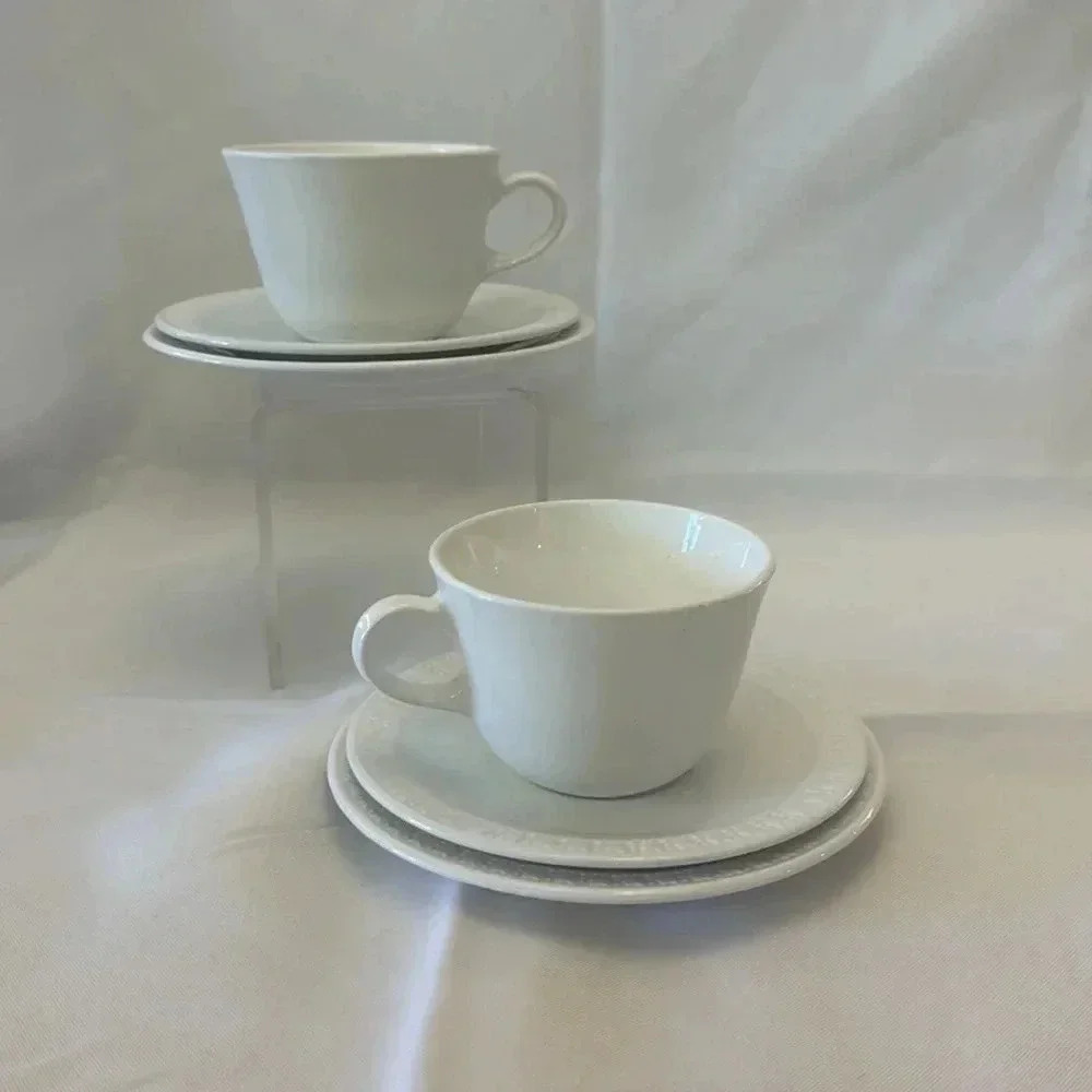 Corelle Cups Centura Plates by Corning Cup and Plate Set of 6 for 2 - Picture 2 of 6